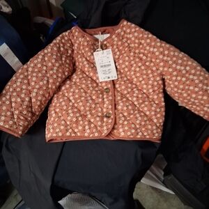 Floral Quilted Kids Jacket